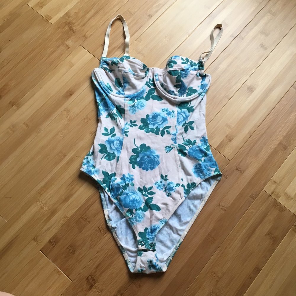 American Apparel Blue Rose Bodysuit